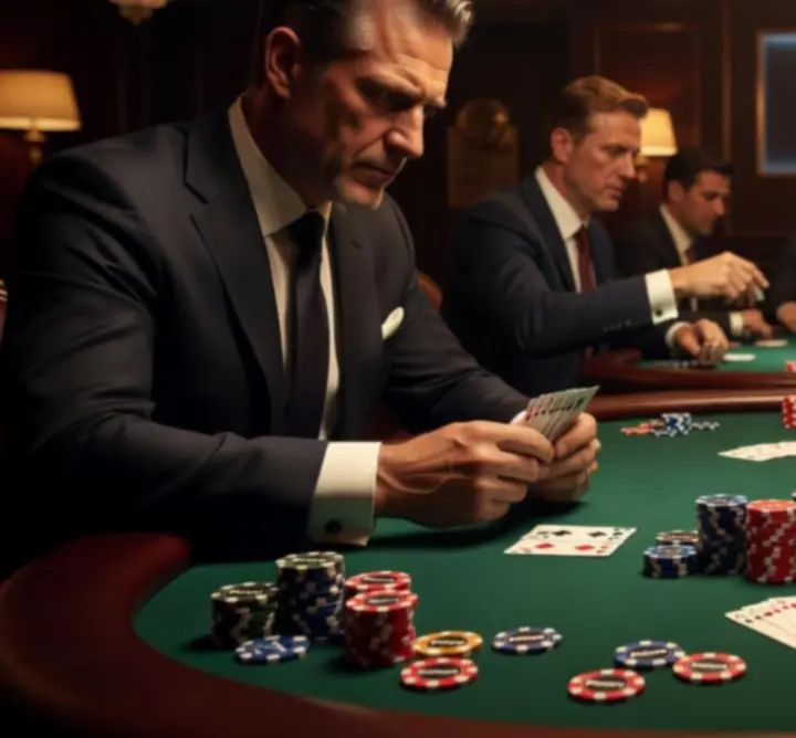 Gracze przy stoliku pokerowym podczas turnieju w Di Piu MAGDALENA SIERAJ